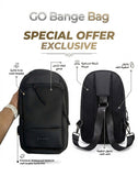 Go Bange Bag Dual use (Backpack and Shoulder) Waterproof- Black color