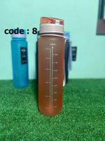 Motivational Water Bottle with Straw & Time Marker-Leakproof زجاجة المياة الرقمية